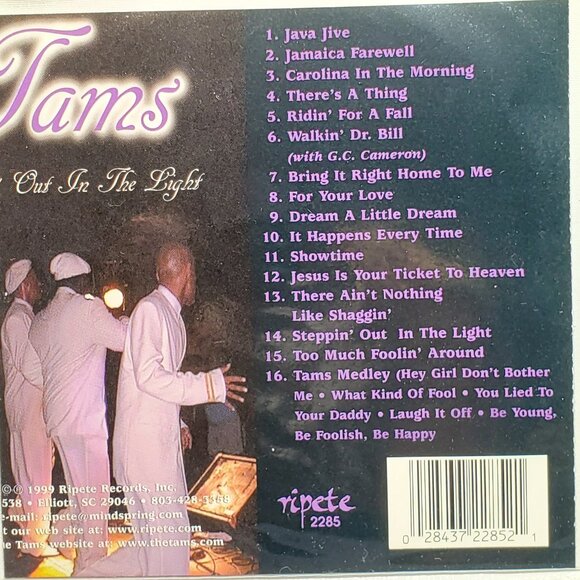 VINTAGE THE TAMS...STEPPIN' OUT IN THE LIGHT...CD..16 MUSIC SELECTIONS...1999 - Picture 2 of 2